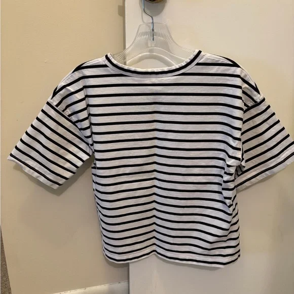 Madewell Everday Boxy crop tee in stripe - Picture 3 of 5